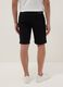 Black slim-fit stretch cotton denim Bermuda shorts_2