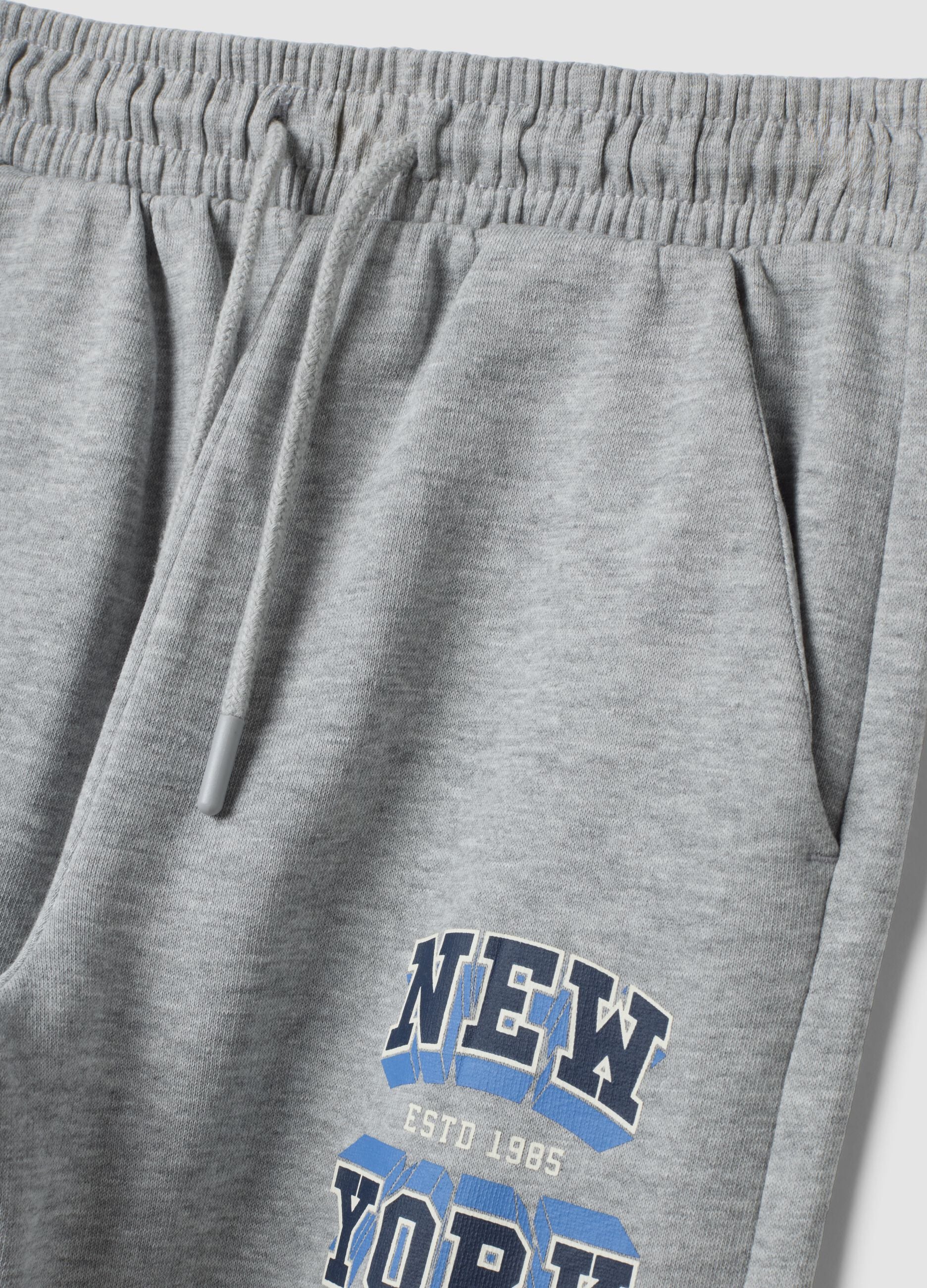 Graue Joggerhose aus Baumwoll- und Viskosemischung