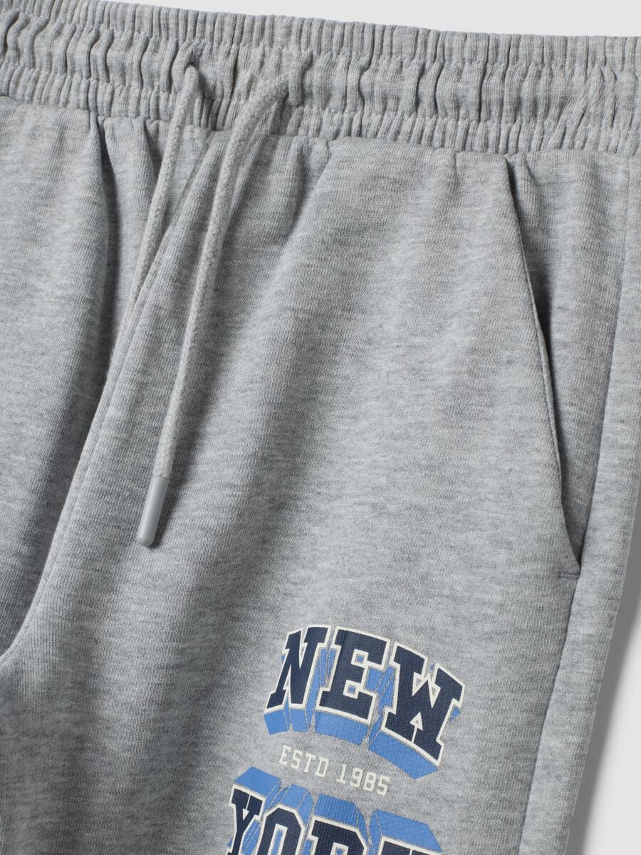 Grey cotton and viscose blend joggers_3