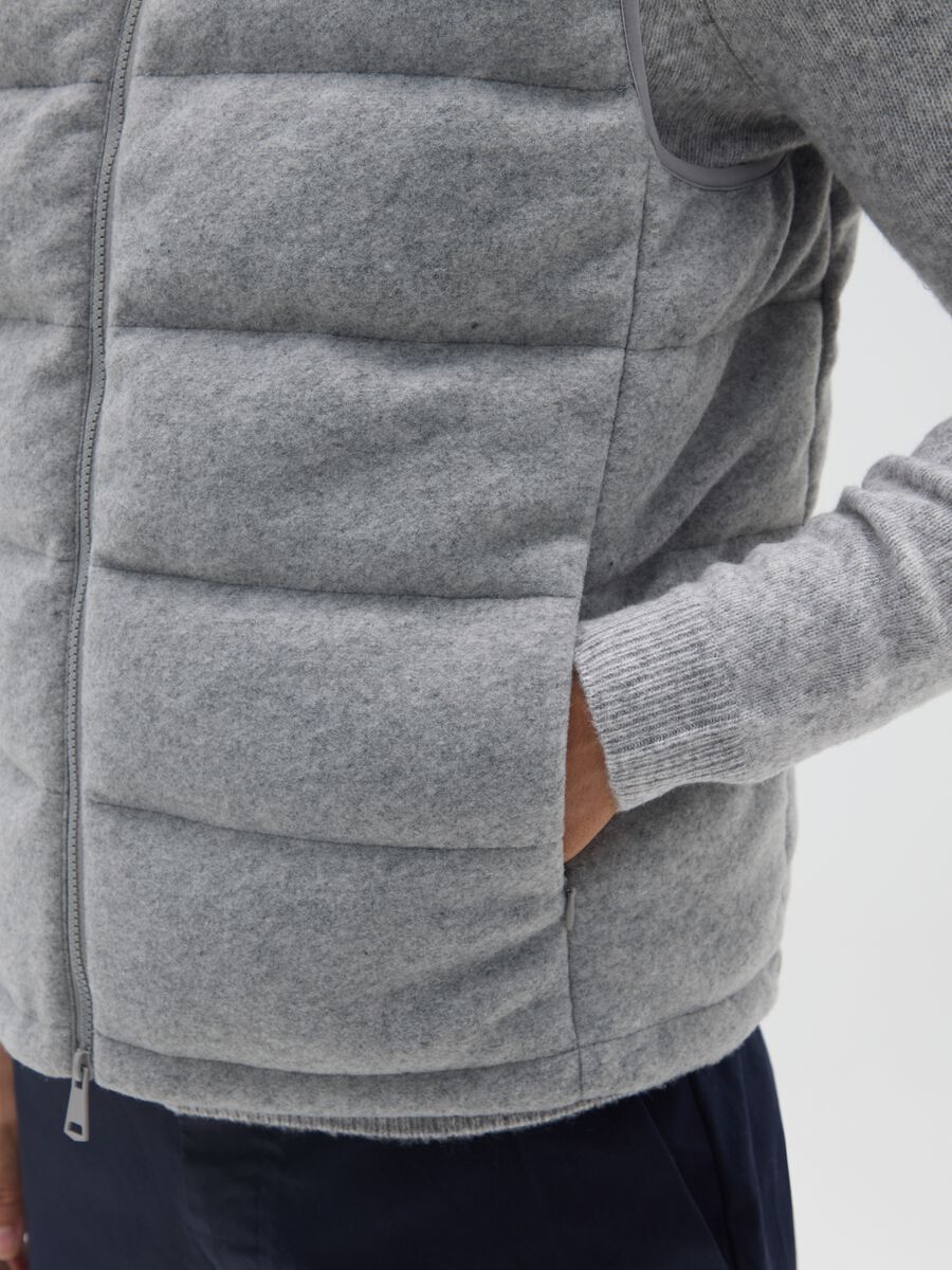 Grey padded gilet regular fit_3