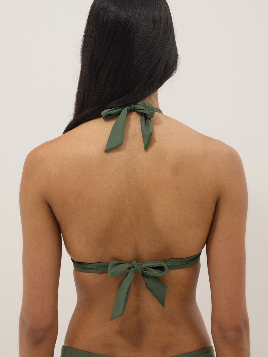 Gr&uuml;nes, elastisches Triangel-Bikini-Top_2