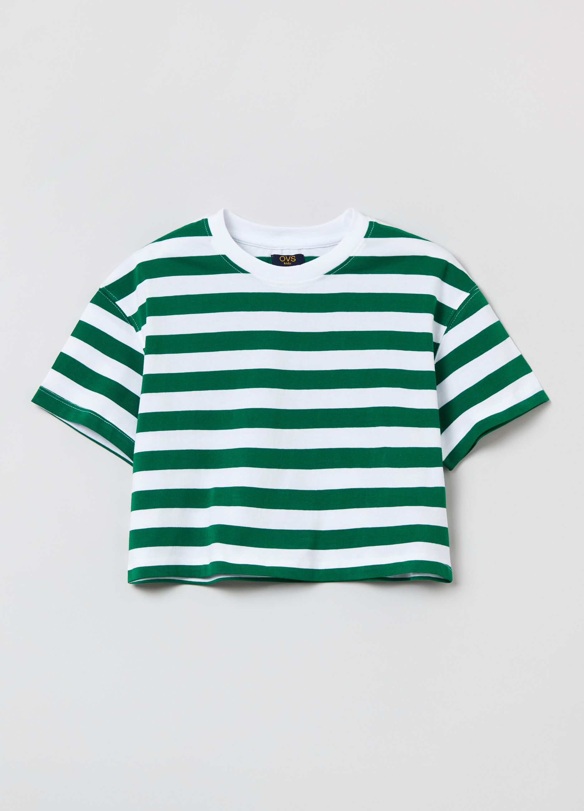 Crop T-shirt with stripes