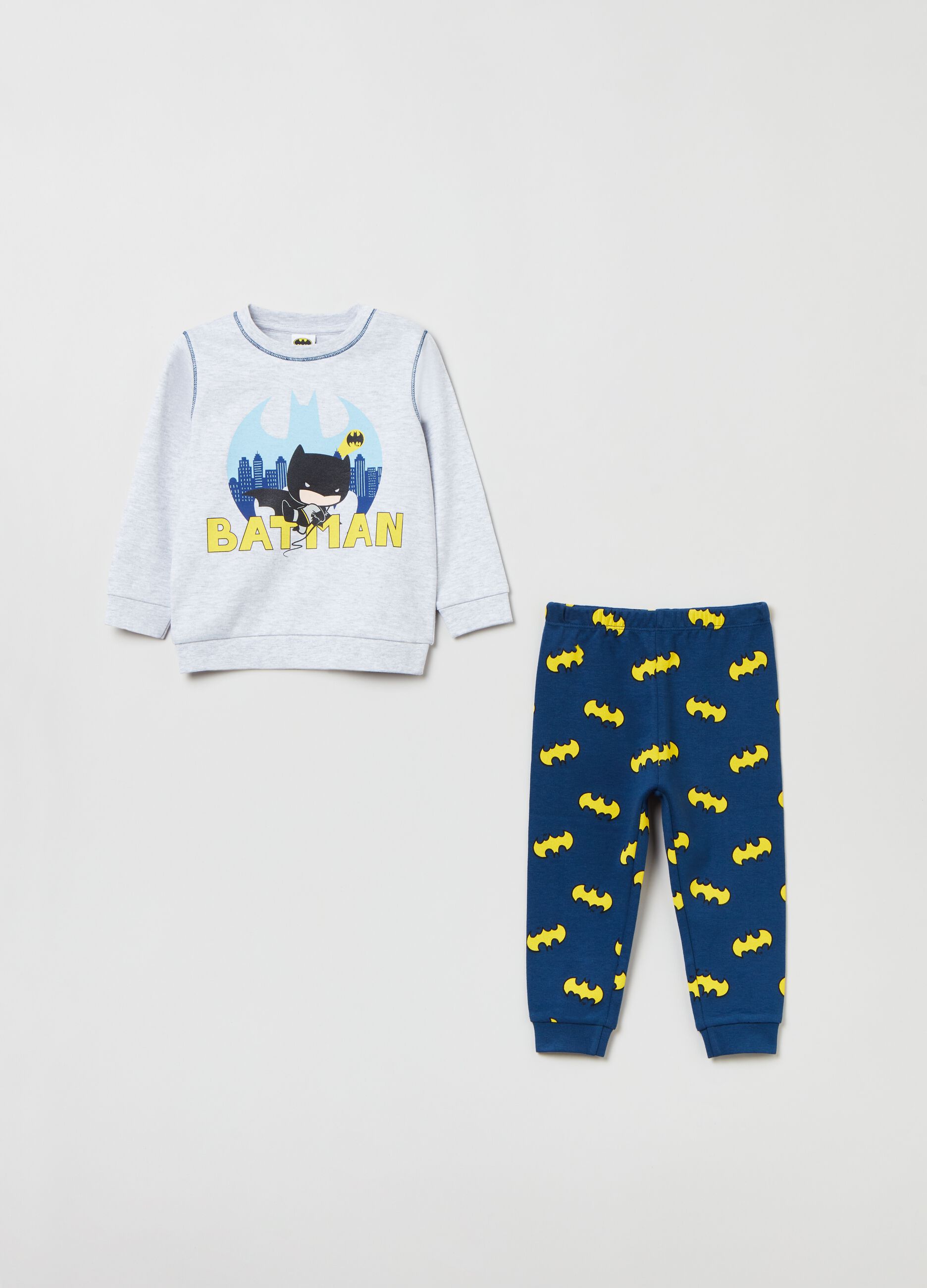 Long cotton pyjamas with The Batman print_0