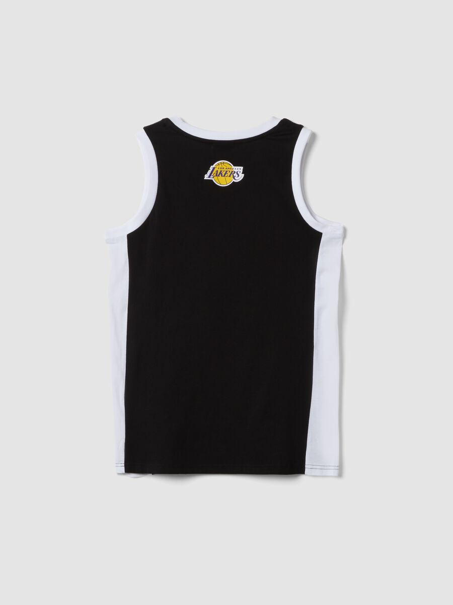 Black pure cotton vest top_1