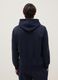 Blue regular fit cotton-blend hoodie with zip_1