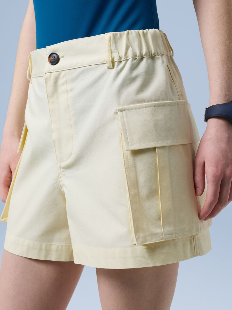 Gelbe Cargo-Shorts ALTAVIA SAILING aus reiner Baumwolle mit elastischem Bund_3