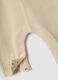 Beige Baby-Latzhose aus reiner Baumwolle, Regular Fit mit Stickerei_3