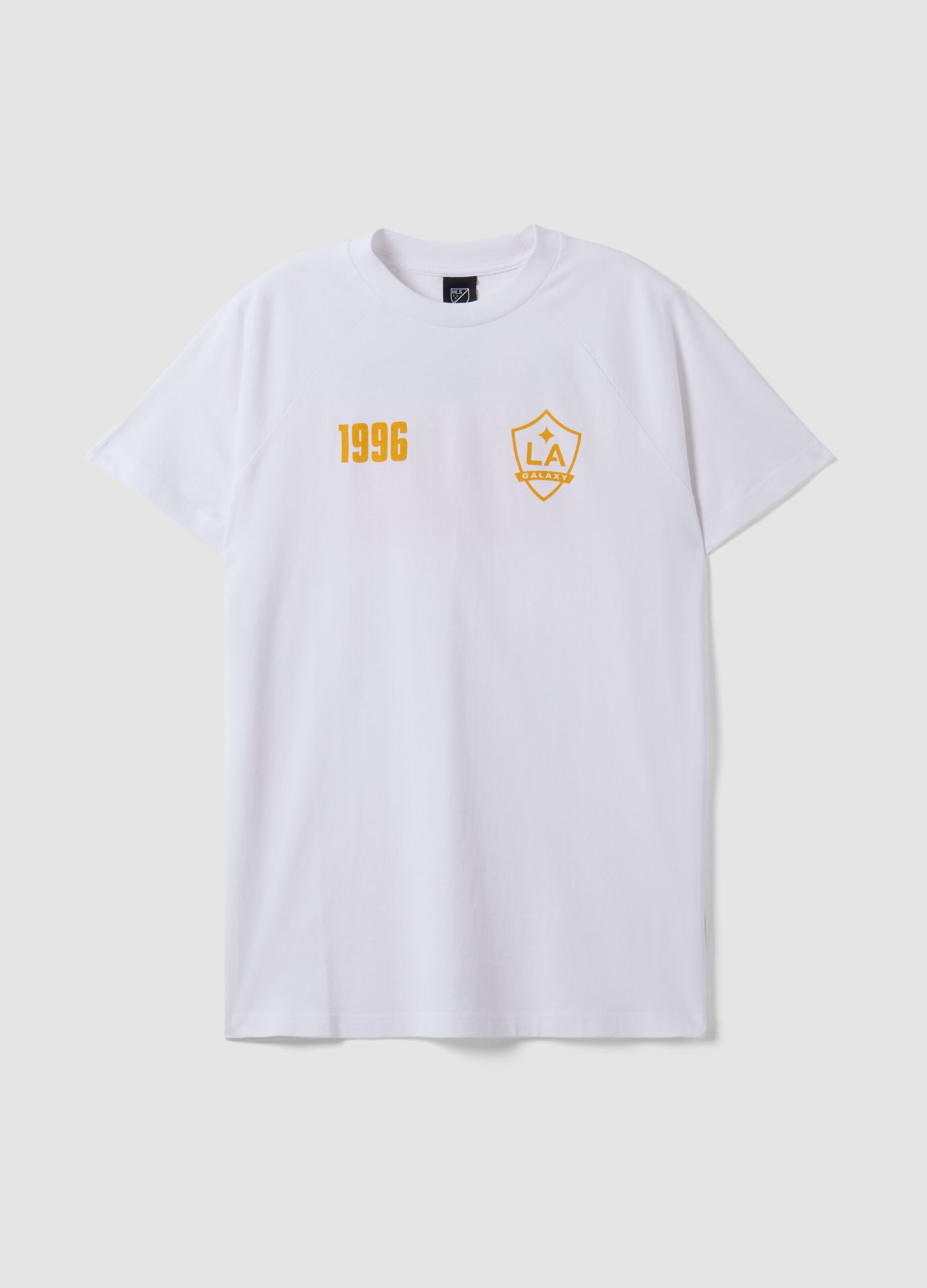 Wei&szlig;es T-Shirt aus reiner Baumwolle mit LA-Galaxy-Print