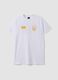 Wei&szlig;es T-Shirt aus reiner Baumwolle mit LA-Galaxy-Print_0