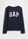 Blaue Langarm-T-Shirt aus reiner Baumwolle mit GAP-Logo_2