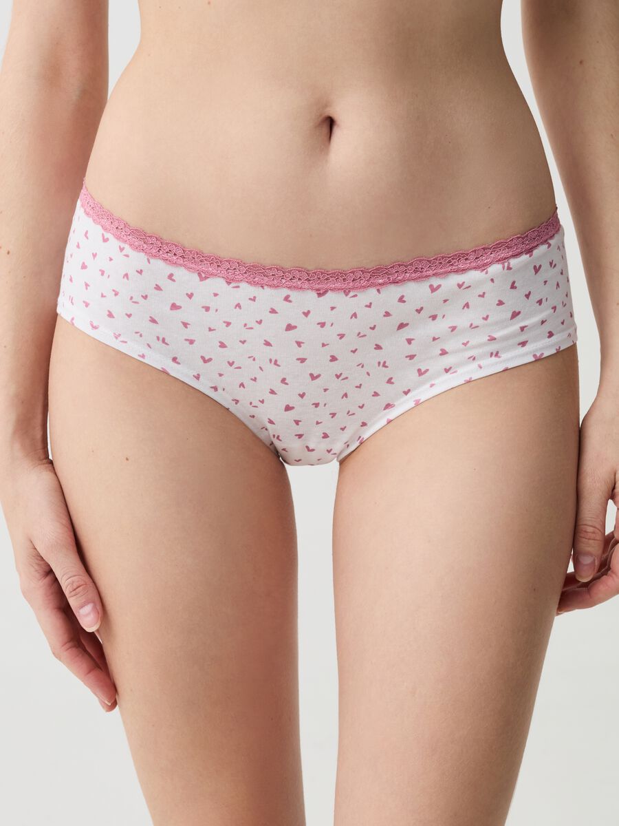 Two-pack French knickers with lace trim_1