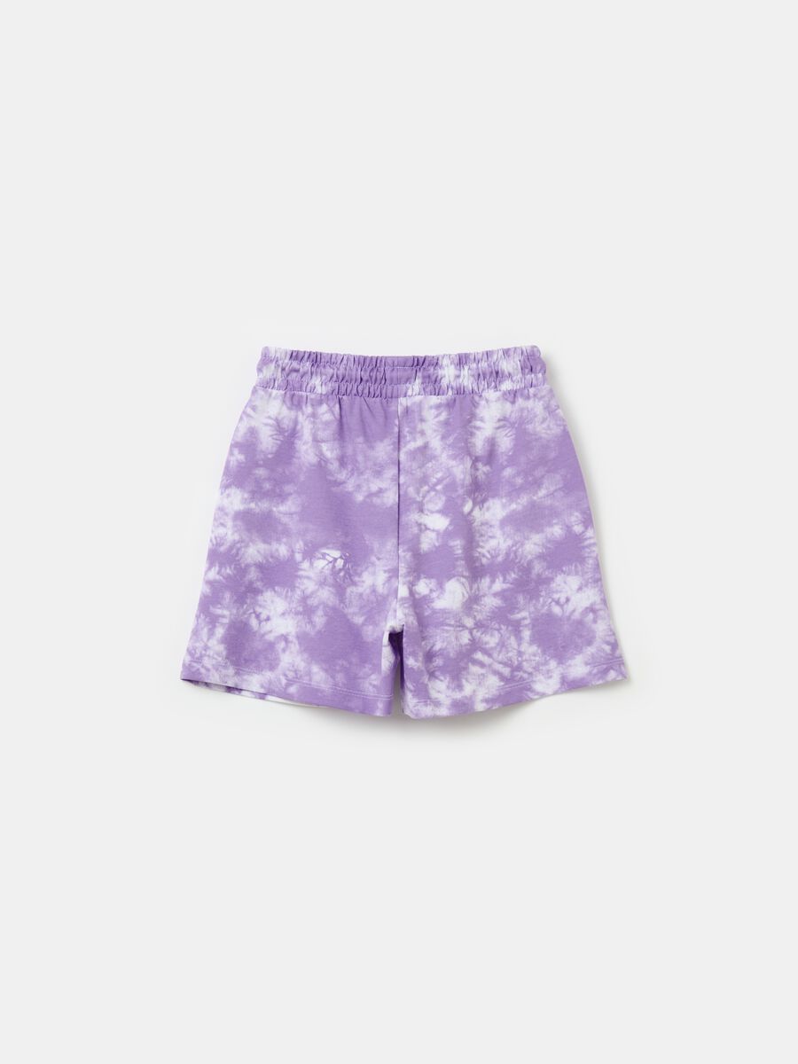 Tie dye shorts in French terry_1
