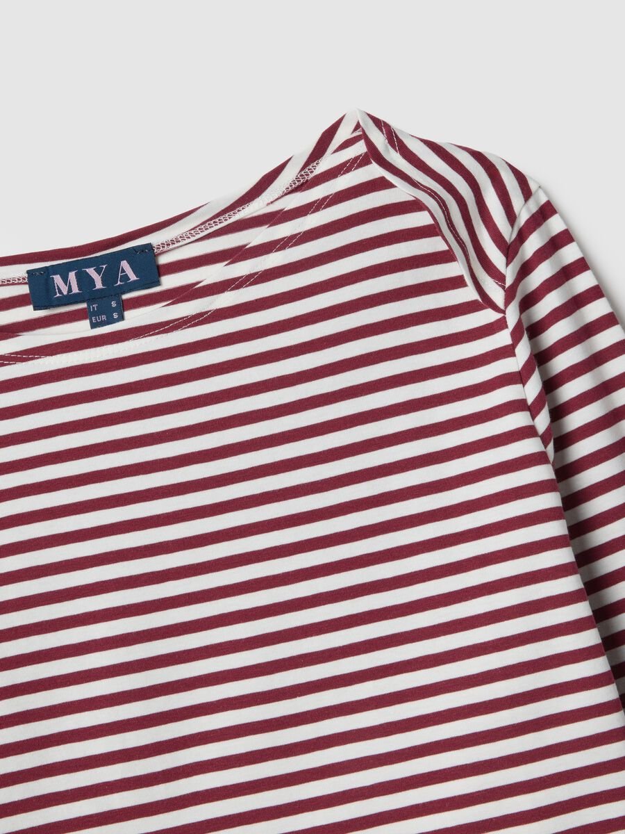 Multicolour striped regular fit stretch cotton top_1