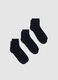 Blue cotton blend regular fit sports socks tripack_0