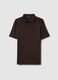 Brown pure cotton polo regular fit_4