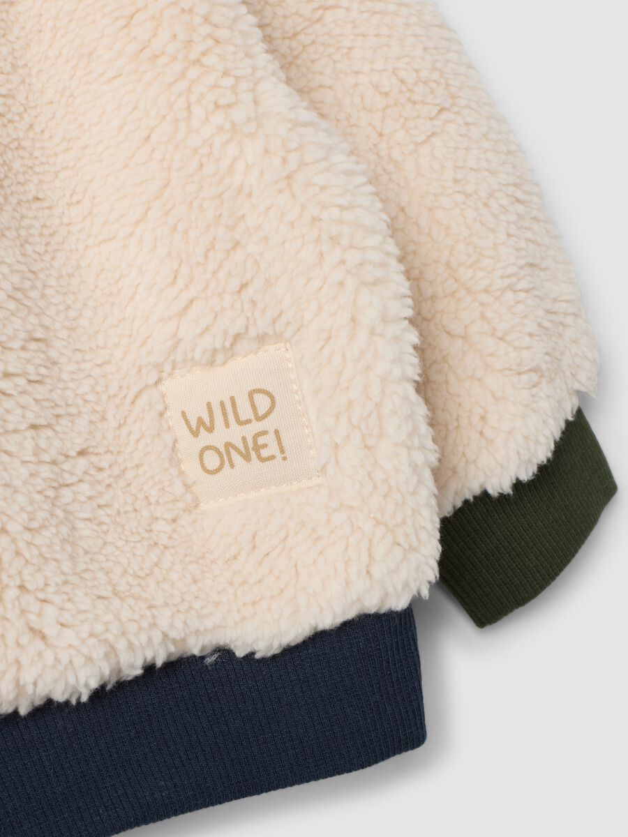 Beiges Baby-Sweatshirt aus Bio-Baumwolle mit Rundhalsausschnitt_3