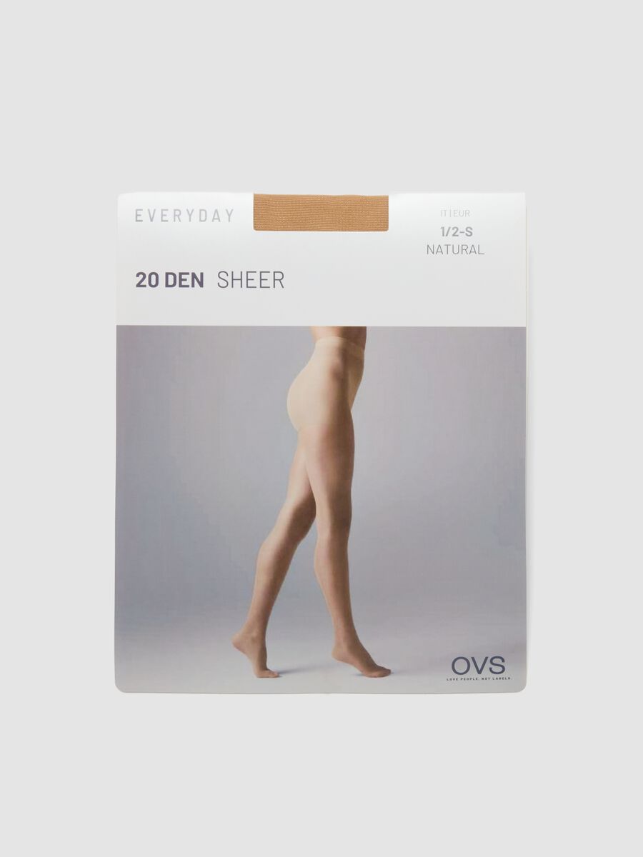 Beige sheer stretch tights_0