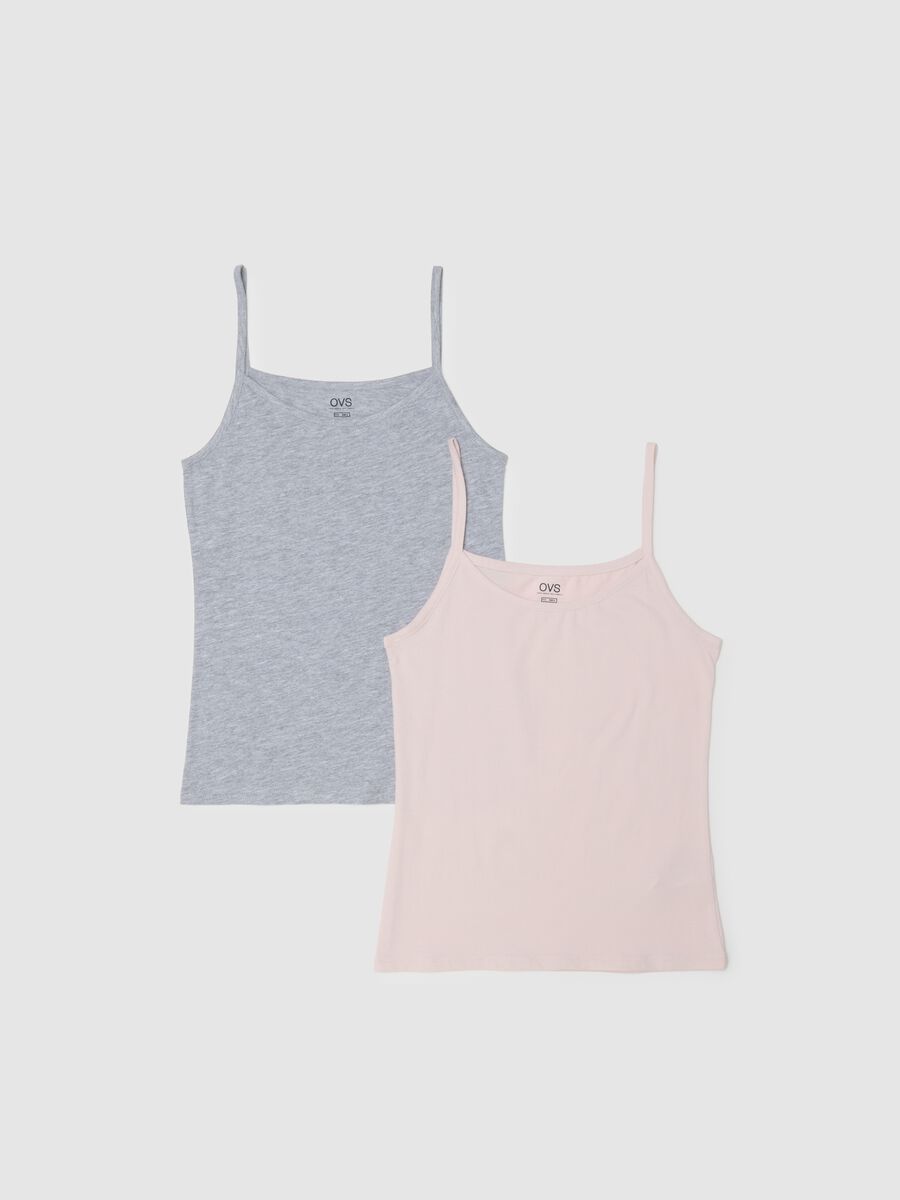 Doppelpack bunte Stretch-Baumwoll-Tanktops im Regular Fit_0