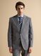 Blazer grigio in viscosa elasticizzata slim fit con rever classico_2