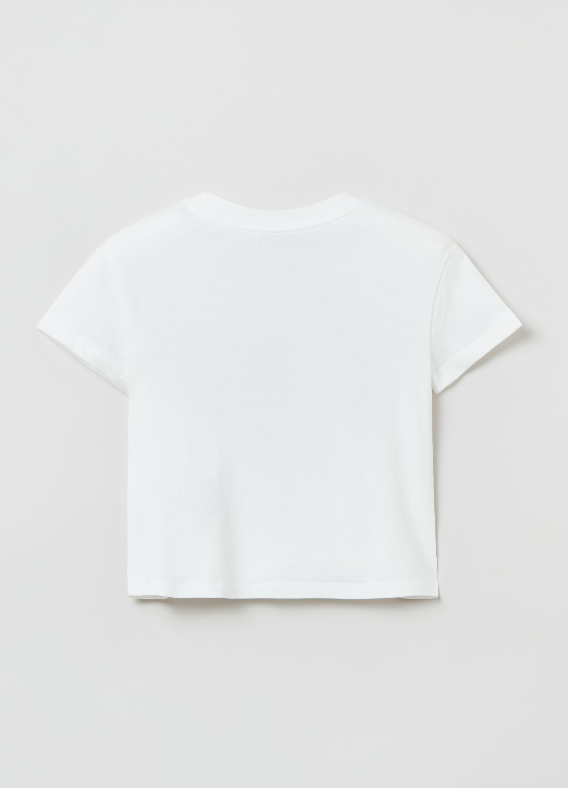 Camiseta de algodón orgánico con logo estampado