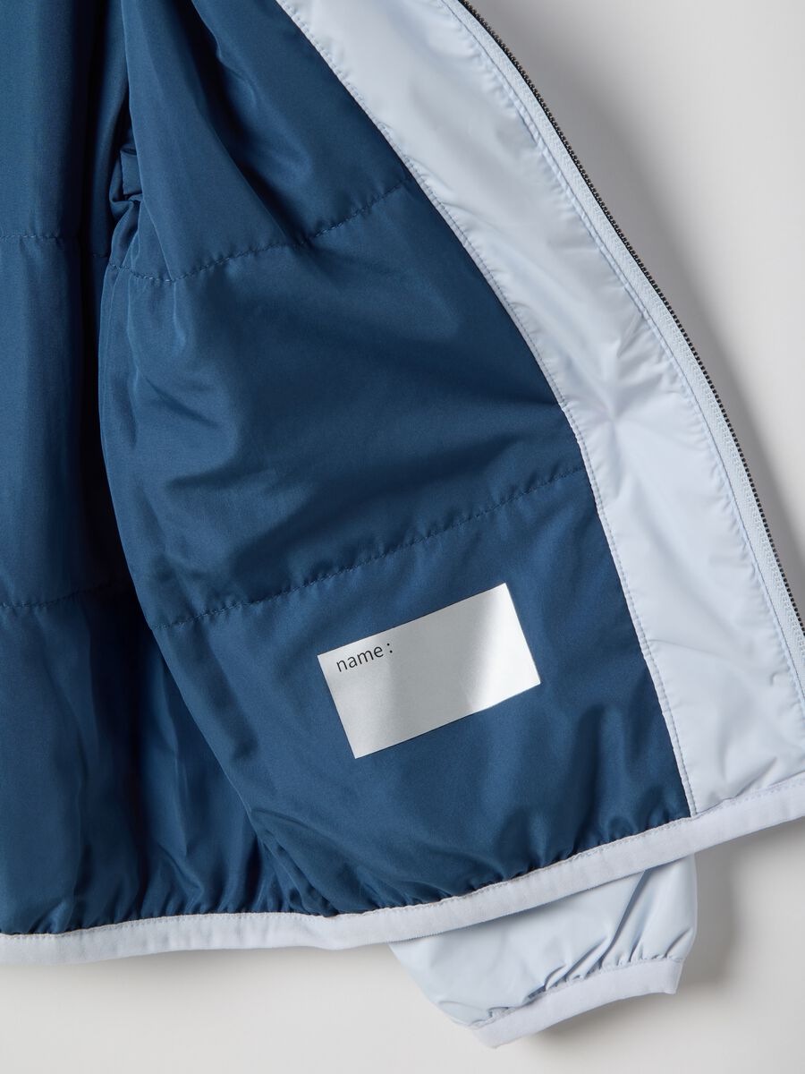 Kinder-regenjacke blau, regular fit mit Kapuze_2