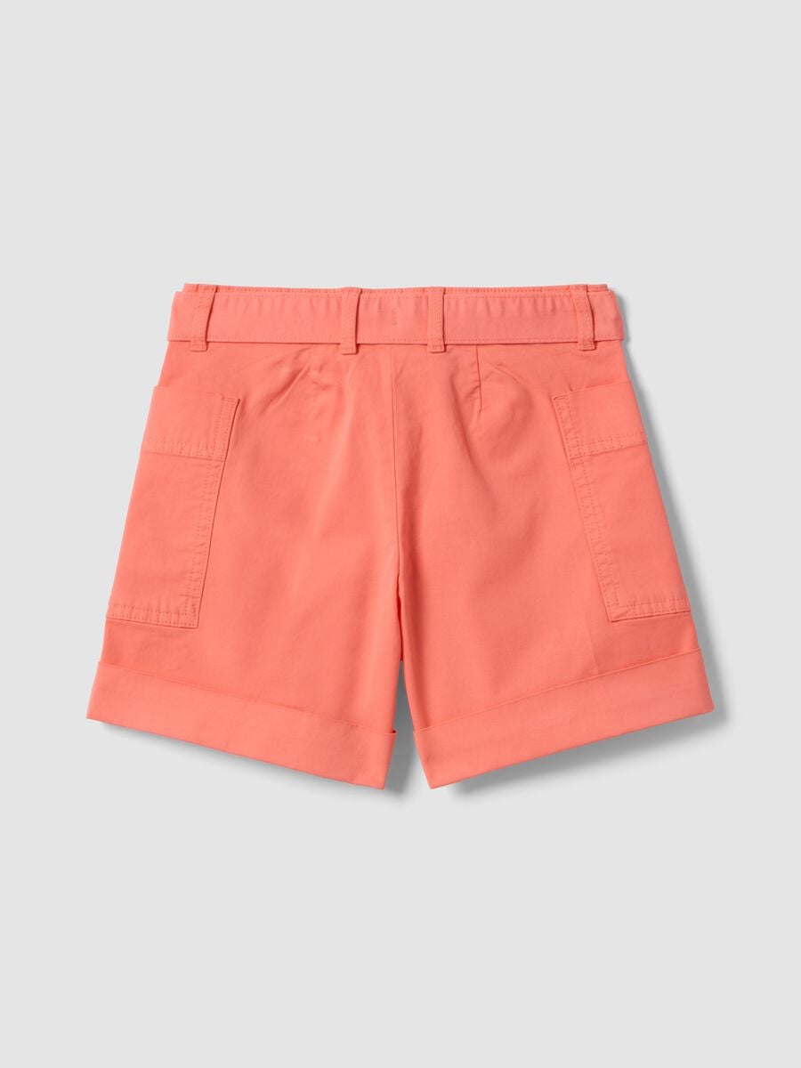 Rosa Stretch-Baumwollshorts f&uuml;r M&auml;dchen in regul&auml;rer Passform_4