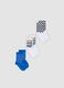 Boys&rsquo; multicolour organic stretch cotton ankle socks 3-pack_0
