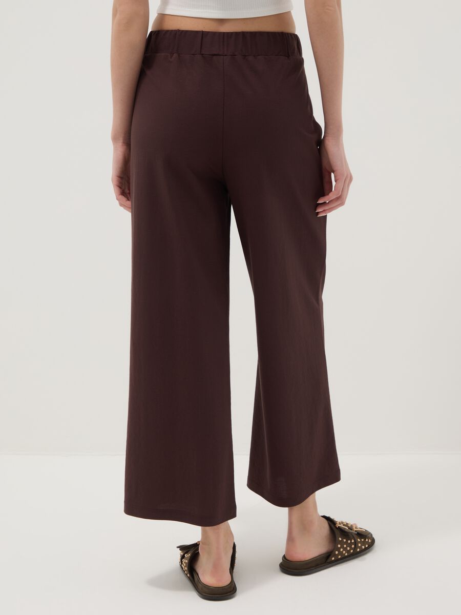 Braune Culotte-Hose aus Viskosemix_3