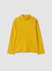 T-shirt gialla dolcevita in puro cotone organico_0