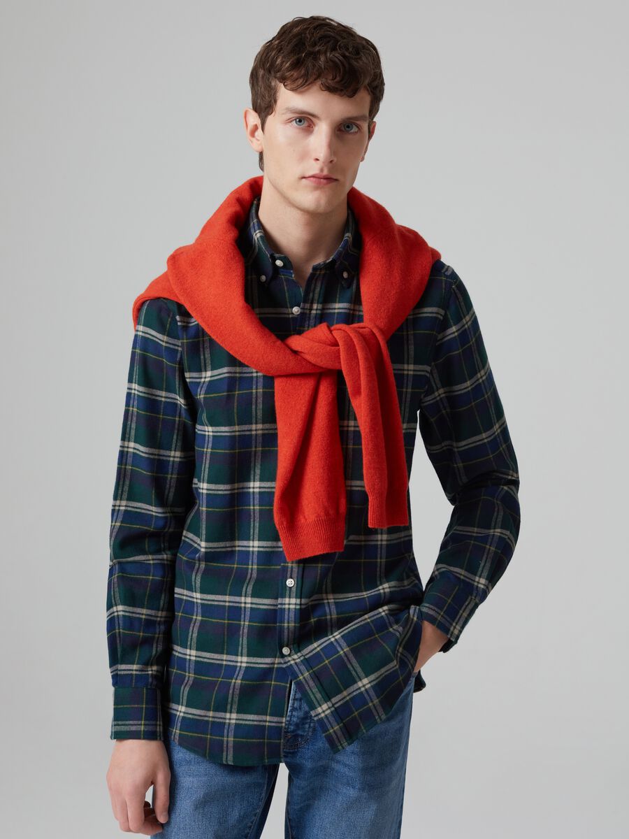 Flannel shirt with check pattern_0