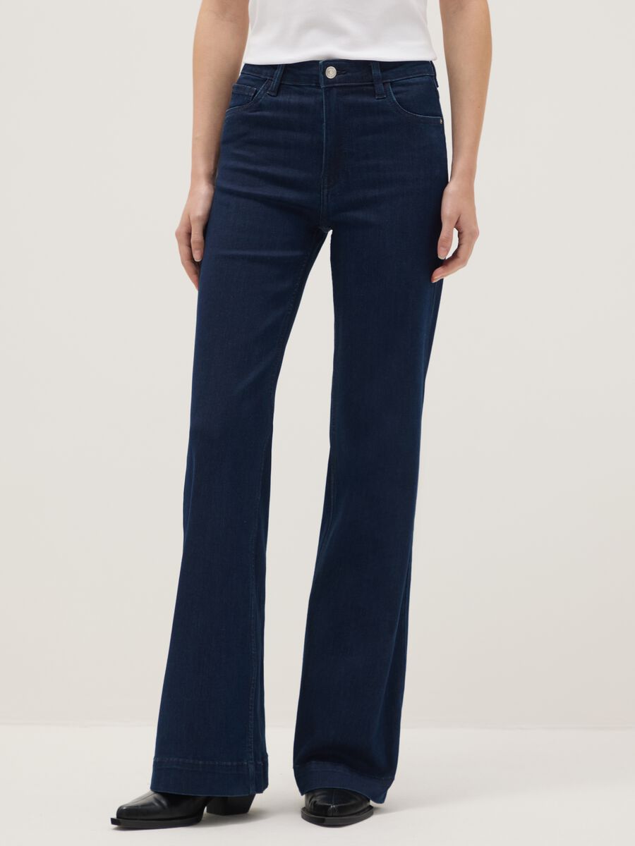 Blue Denim Bootcut Jeans_1