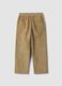 Beige ribbed relaxed-fit joggers in stretch cotton_2