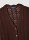 Brauner Cardigan aus reiner Baumwolle, Regular-fit mit Lochmuster_5