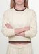 White cotton-blend crew-neck sweatshirt, regular fit_3