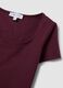 Purple stretch-cotton T-shirt with square neckline_5