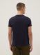 T-shirt azul de algod&atilde;o puro de manga curta_3