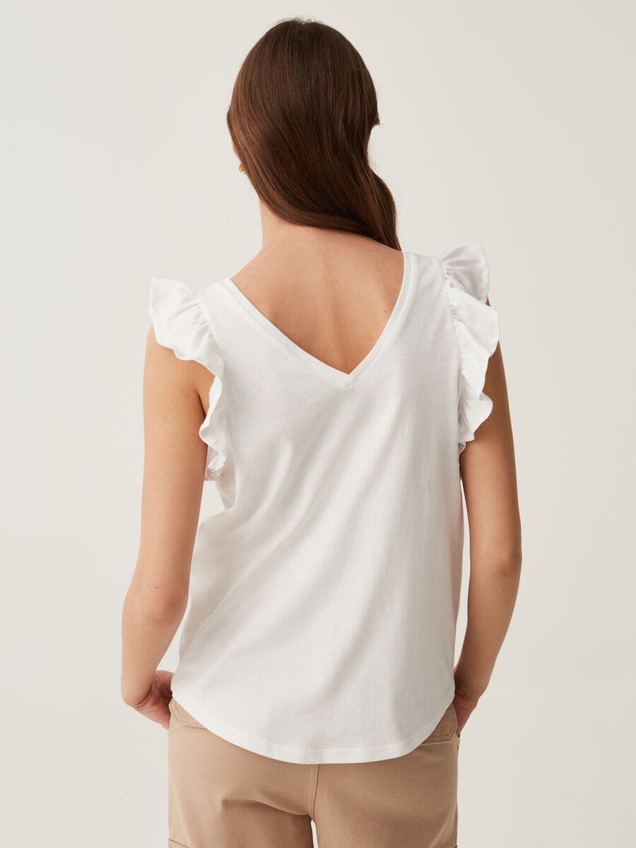 Tank top with V-neck and ruffles_2