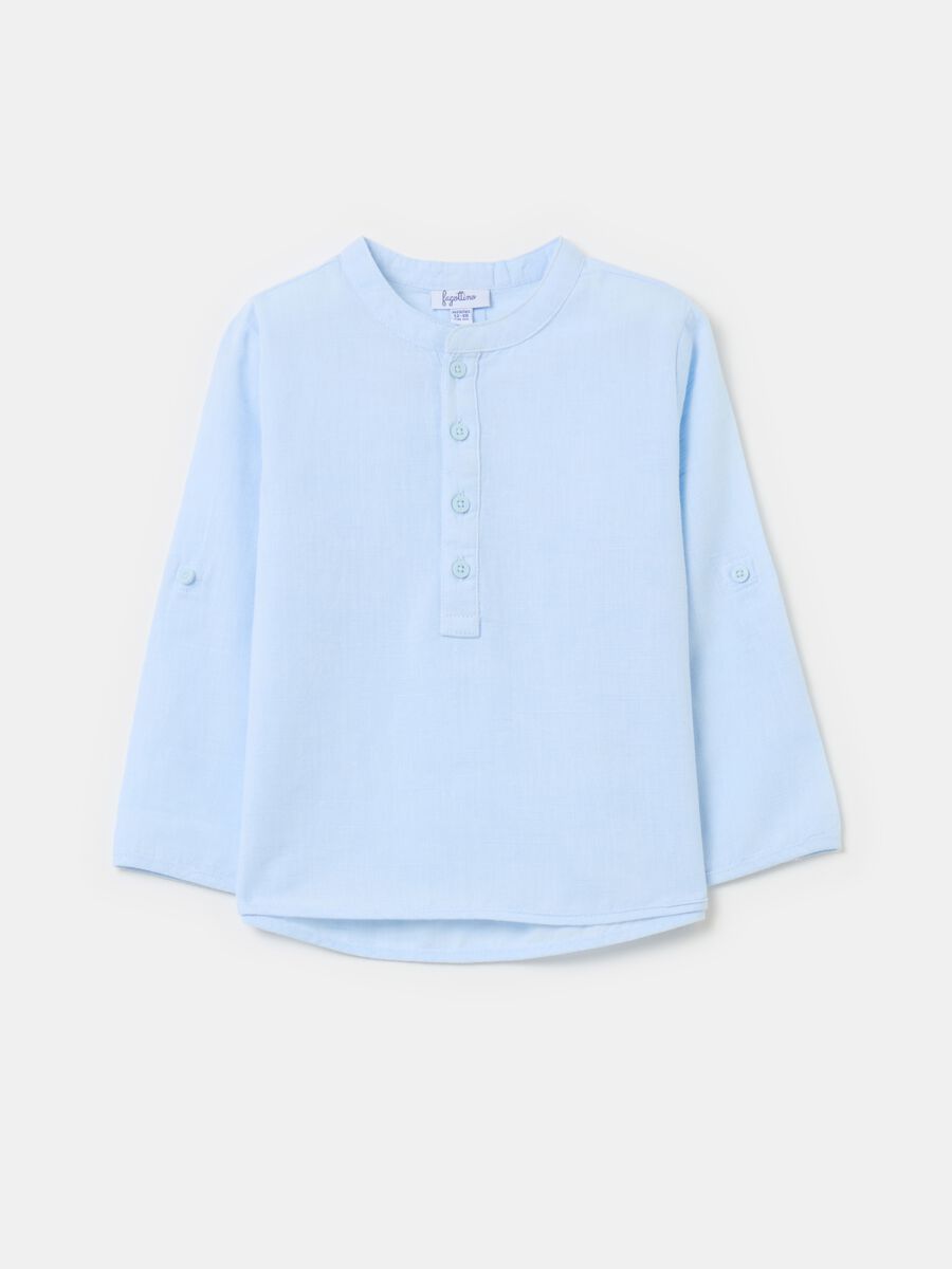 Cotton and linen shirt_0