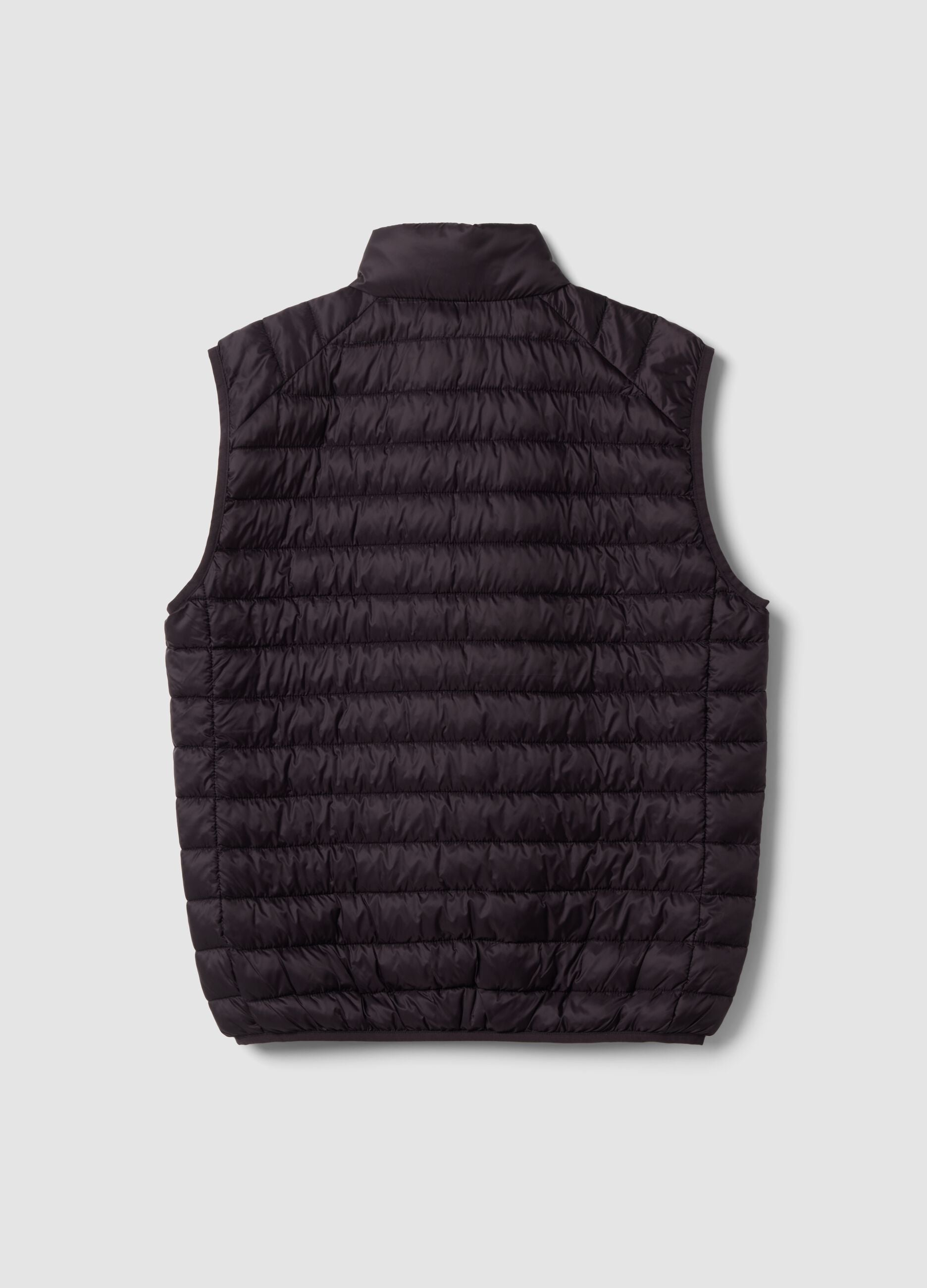 Red ultralight padded gilet with zip