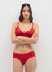 Red stretch fabric briefs with lace_0