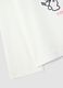 White stretch cotton Hello Kitty print T-shirt for girls_3