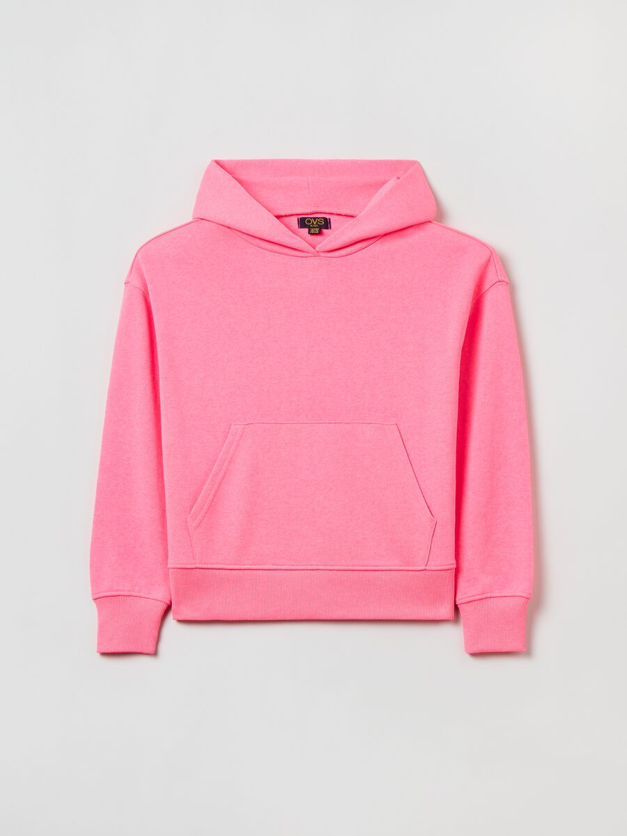 Sweatshirt in French terry with hood_0