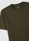 Green Cotton Blend Crew Neck T-shirt - Regular Fit_5