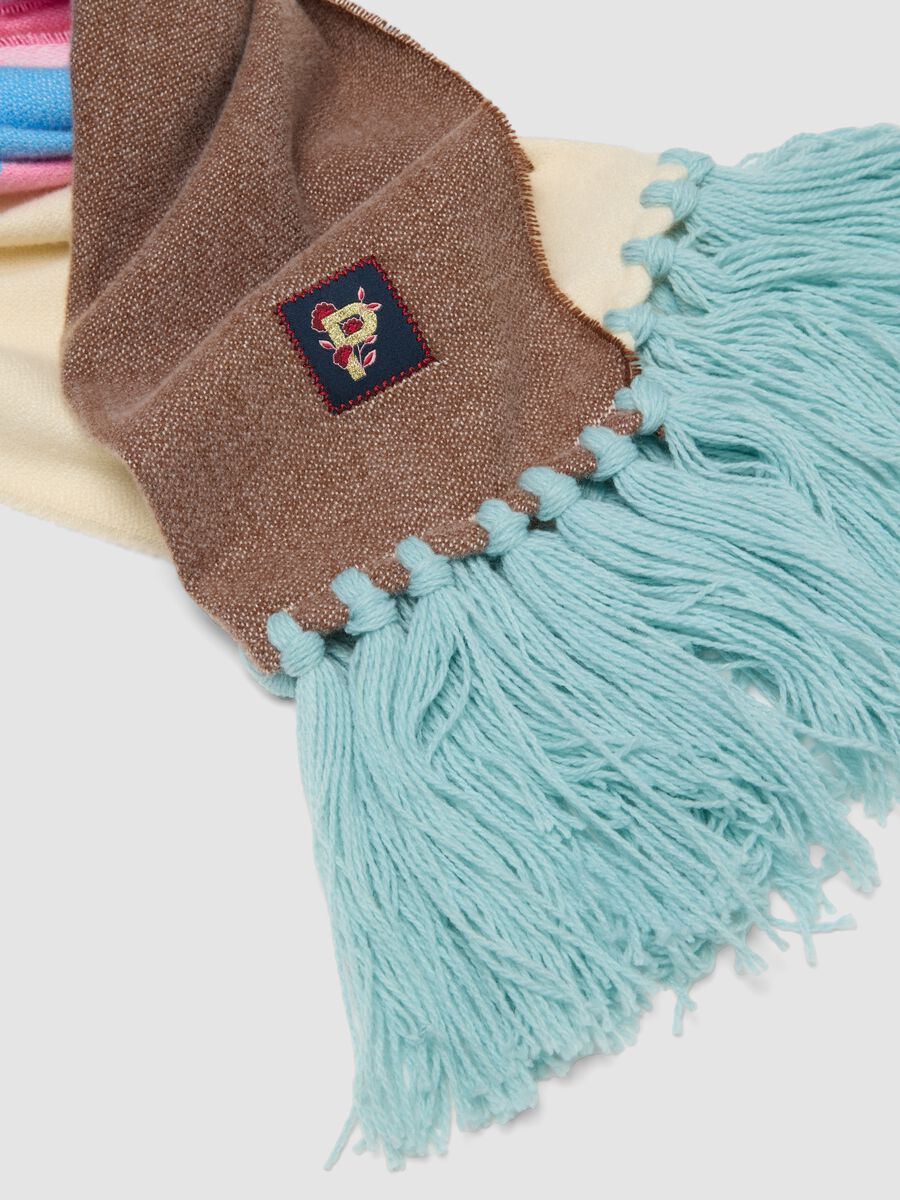 Multicolour fringed scarf_1