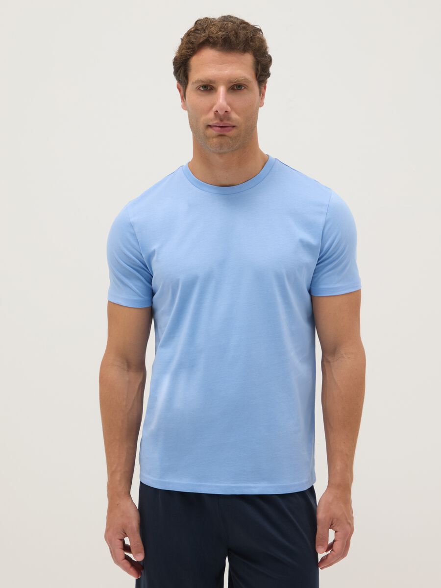 Short multicolour pyjamas in pure cotton regular fit_1