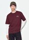 Red pure cotton cropped T-shirt with boxy-fit print_0