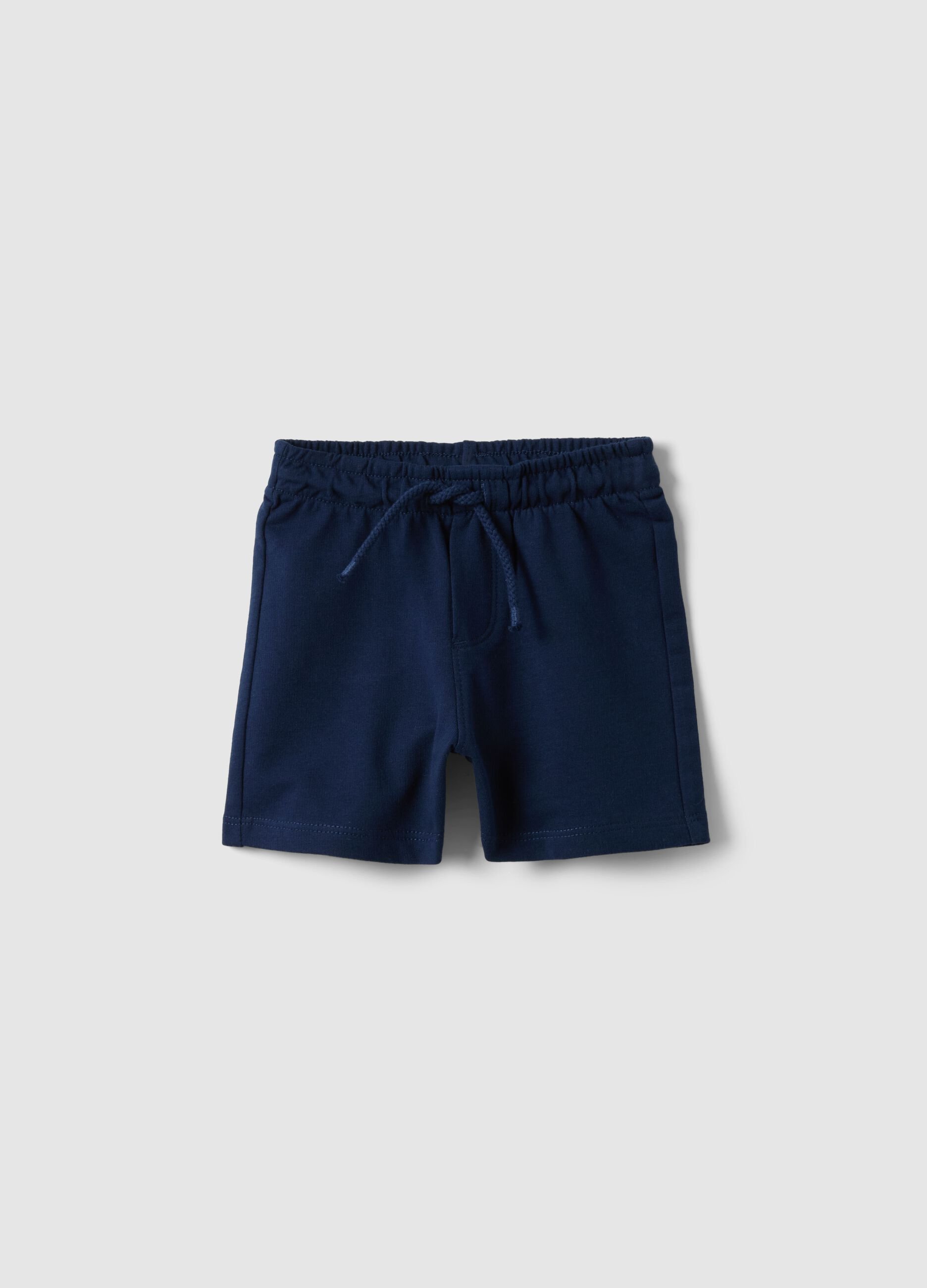 Regular fit blue pure cotton toddler shorts