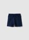 Regular fit blue pure cotton toddler shorts_0