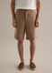 Regular Fit Braun Pure Leinen Bermuda Shorts_1