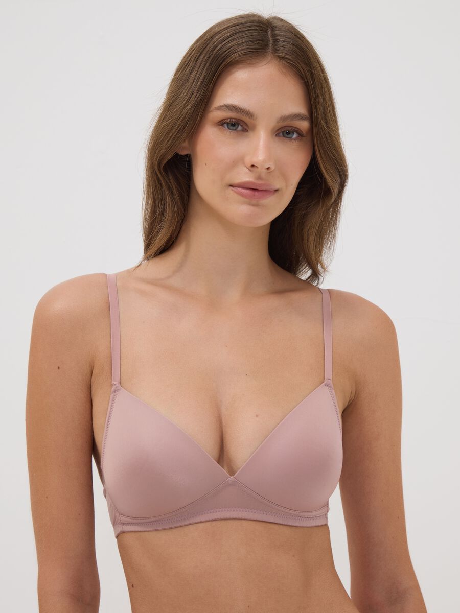Rosa gepolsterter BH aus Stretchmaterial_0